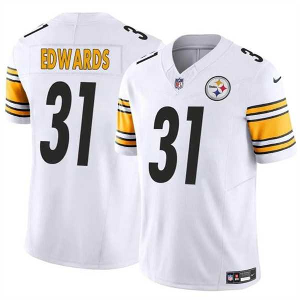 Men & Women & Youth Pittsburgh Steelers #31 Daijun Edwards White 2024 F.U.S.E. Vapor Untouchable Limited Football Stitched Jersey,We sell and wholesale Men & Women & Youth Pittsburgh Steelers #31 Daijun Edwards White 2024 F.U.S.E. Vapor Untouchable Limited Football Stitched Jersey on line form chian!